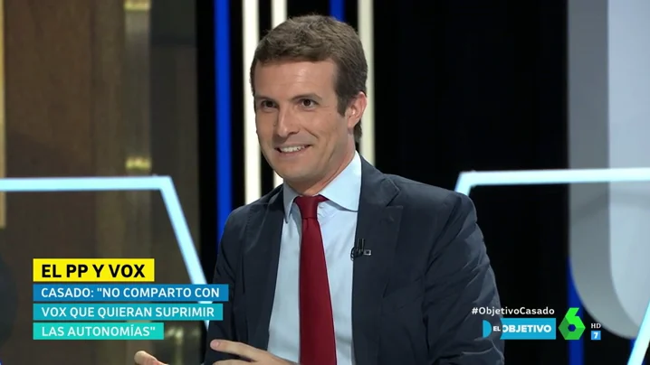 El líder del PP Pablo Casado en El Objetivo