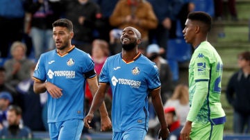 Foulquier celebra un gol con el Getafe