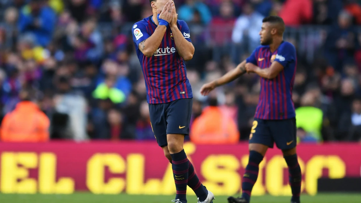 Luis Suárez celebra un gol