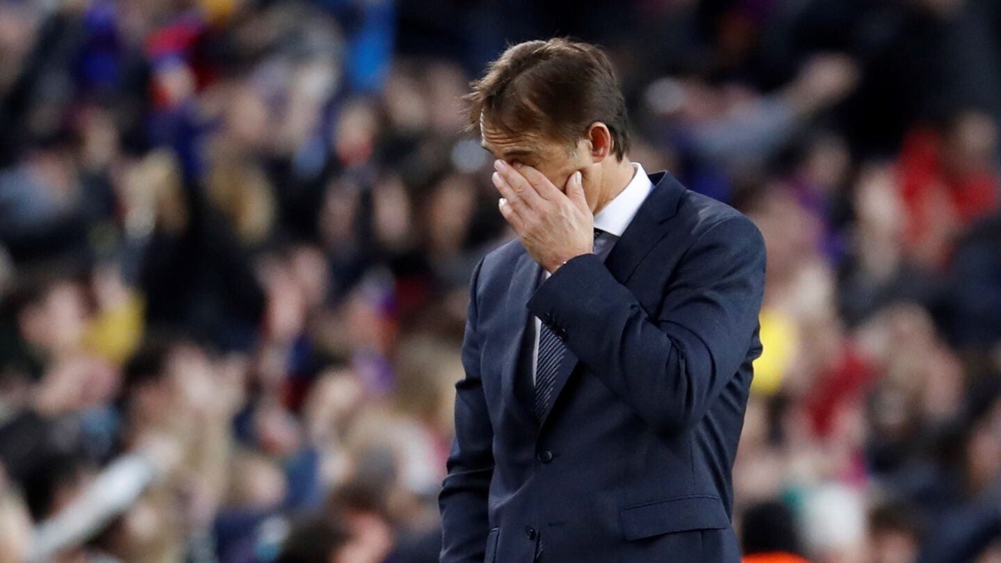 Julen Lopetegui, en el Camp Nou