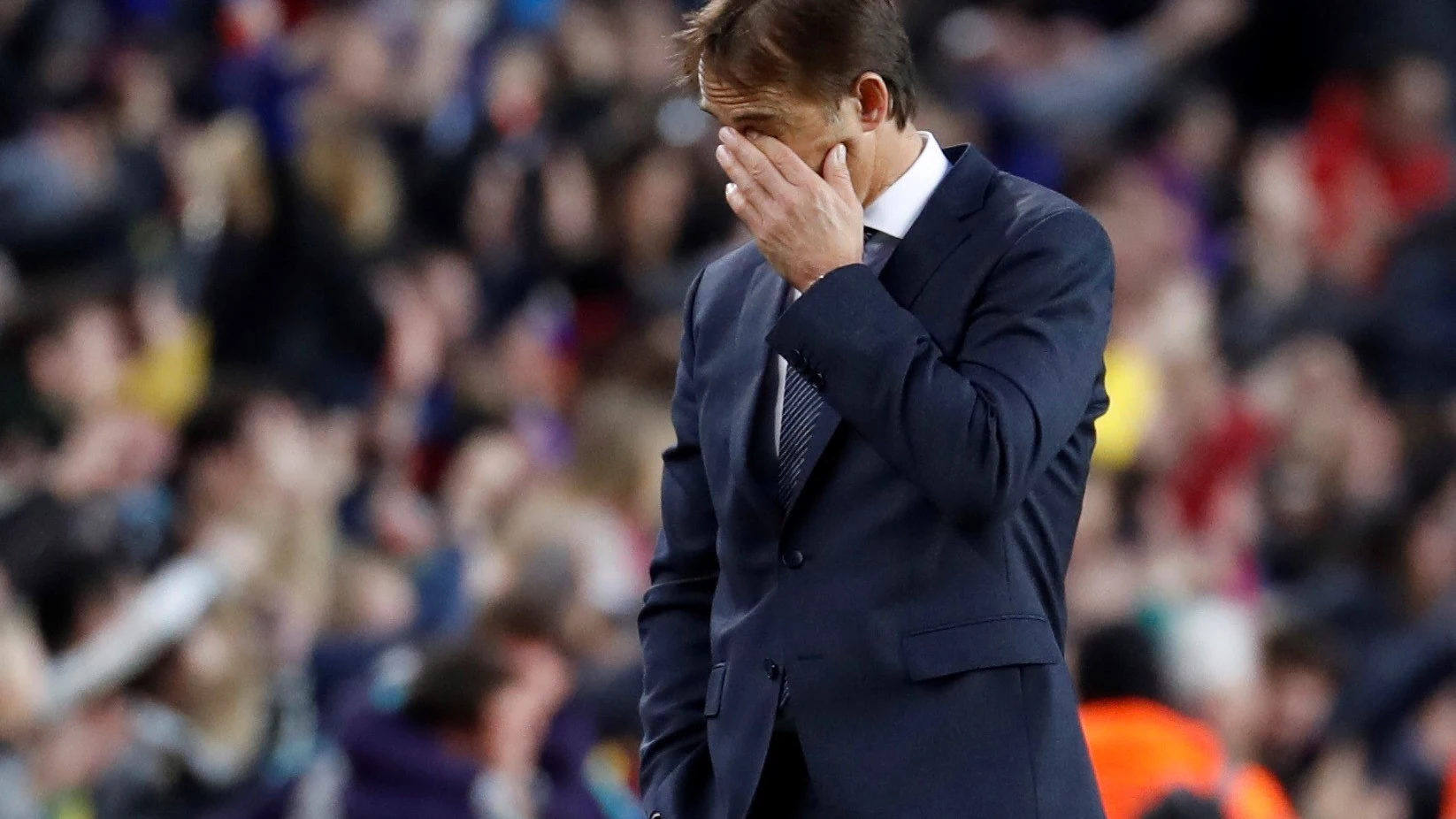 Julen Lopetegui, en el Camp Nou