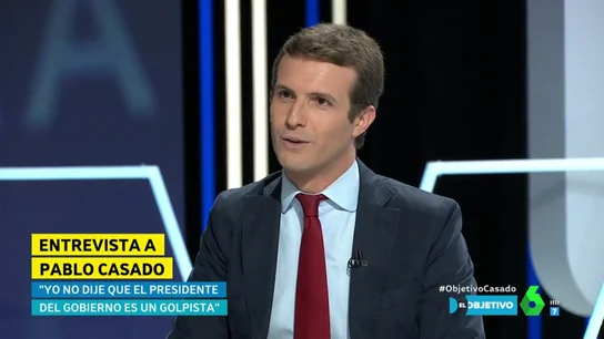 El líder del PP Pablo Casado en El Objetivo El líder del PP Pablo Casado en El Objetivo