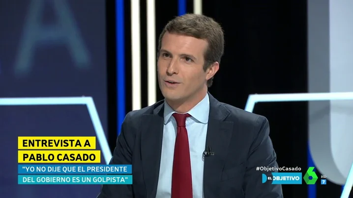 El líder del PP Pablo Casado en El Objetivo