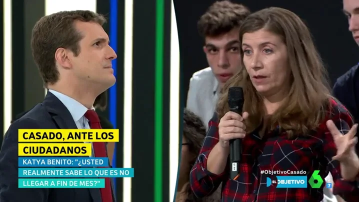 La pregunta directa de una ciudadana a Pablo Casado: "¿Usted sabe lo que es no llegar a final de mes?"