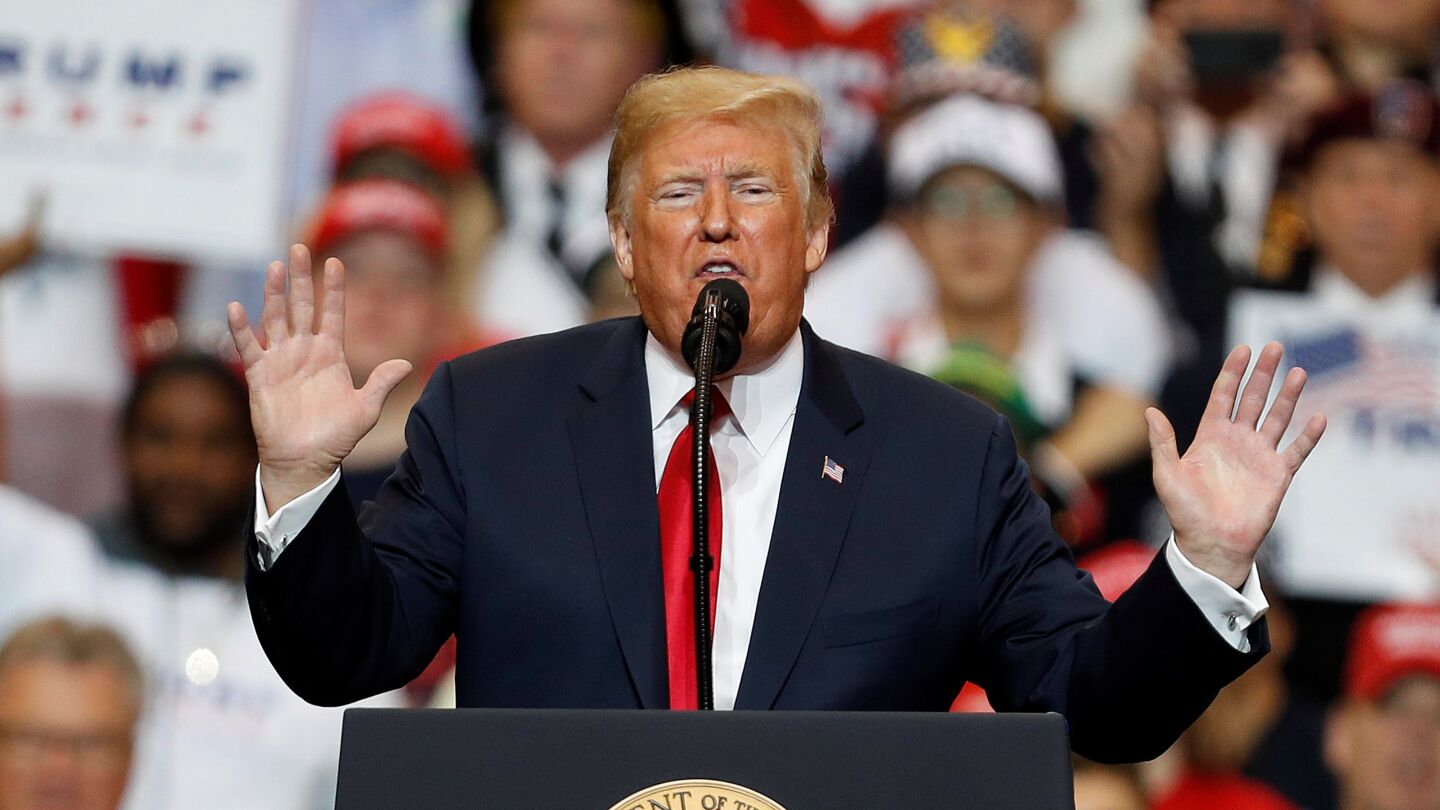 Donald Trump en un acto electoral en Missouri