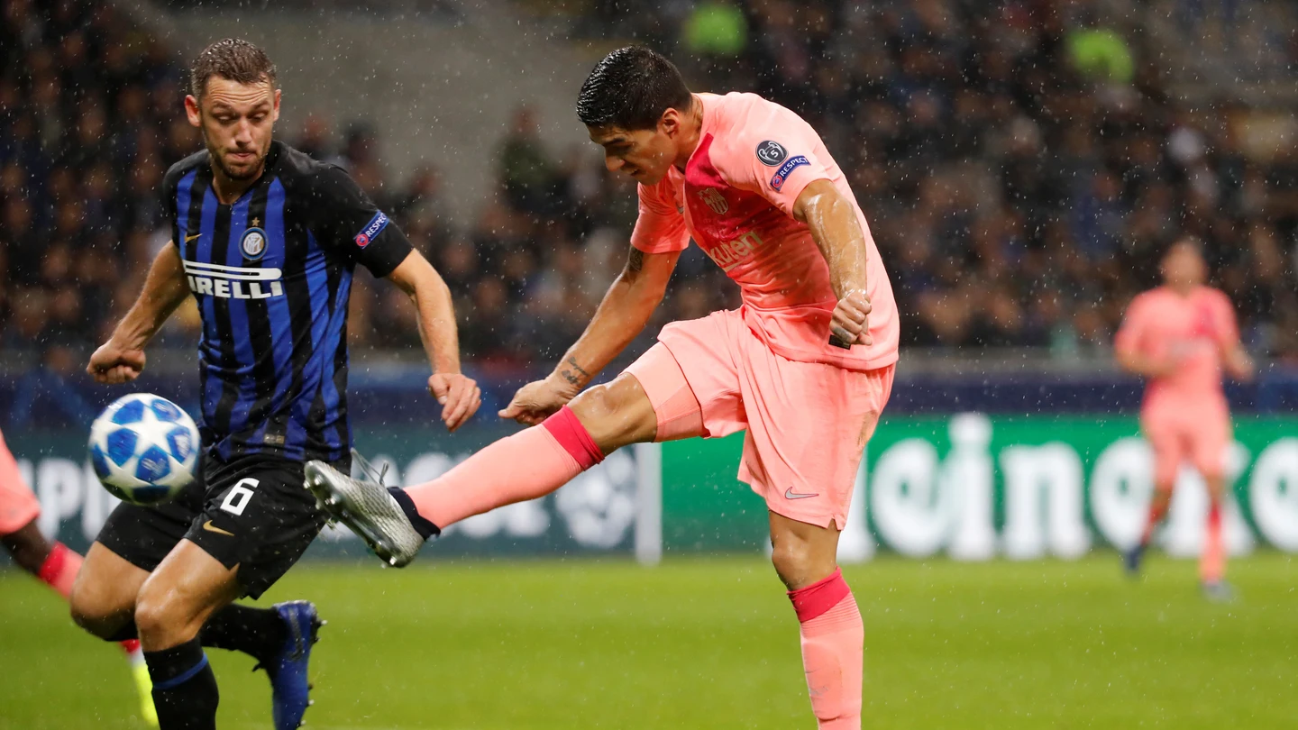 Luis Suárez, durante el partido contra el Inter Luis Suárez, durante el partido contra el Inter