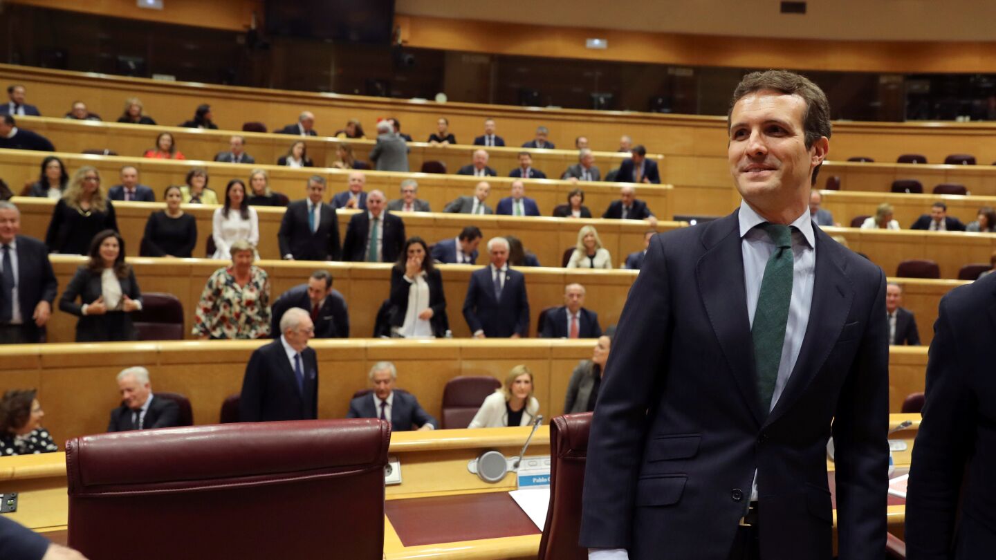 El l&iacute;der del PP, Pablo Casado
