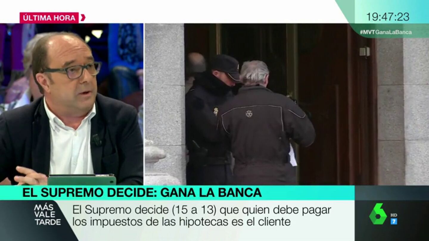 Jes&uacute;s Mara&ntilde;a, tras la decisi&oacute;n del impuesto de las hipotecas: "Esto le va a pasar factura al prestigio del Supremo, se podr&iacute;a haber evitado"