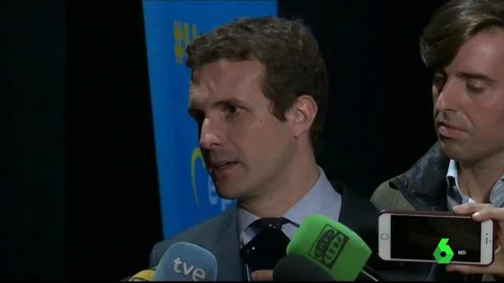 El líder del PP, Pablo Casado