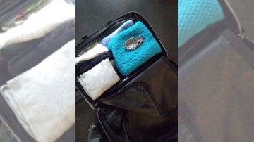 Imagen de la maleta que provocó el aviso de bomba en Sants
