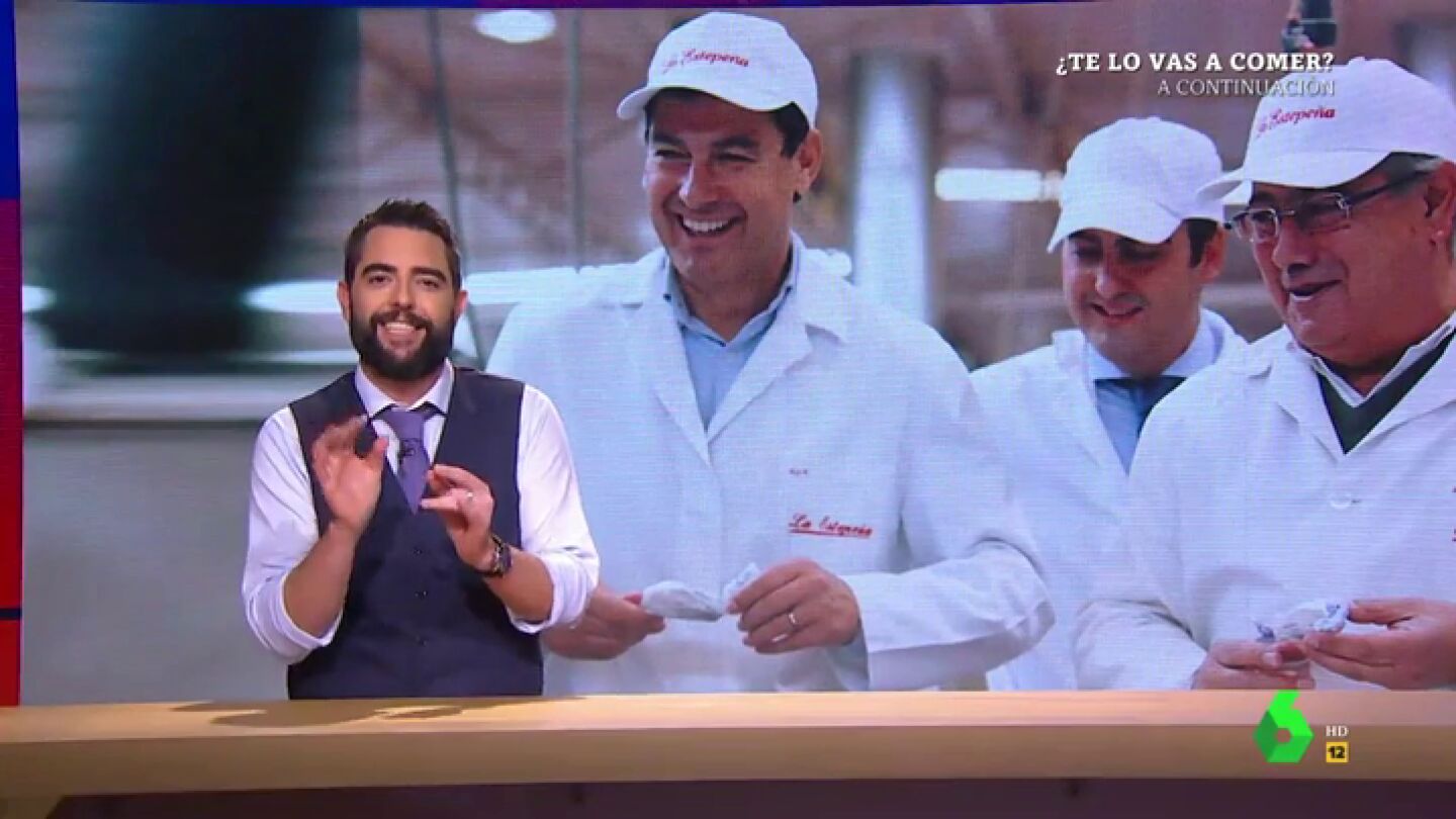 Dani Mateo alucina con la visita de Zoido a una f&aacute;brica de polvorones: "Si os encontr&aacute;is un mantecado mordido, ya sab&eacute;is qui&eacute;n ha sido"