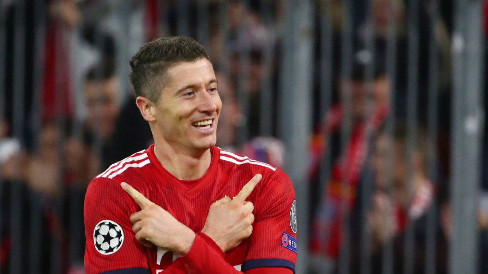 Lewandowski celebra un gol
