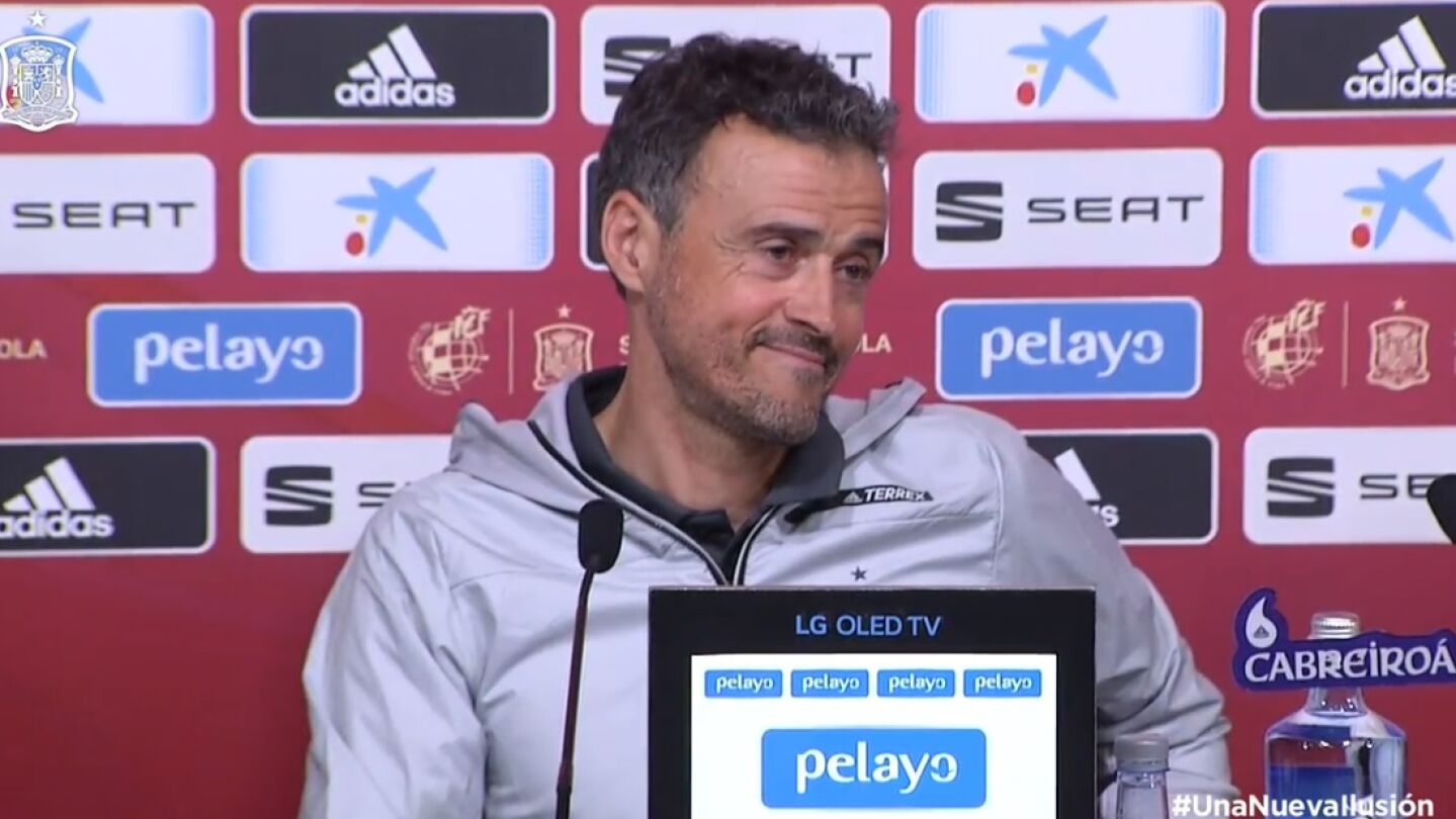 Luis Enrique, en rueda de prensa en Las Rozas