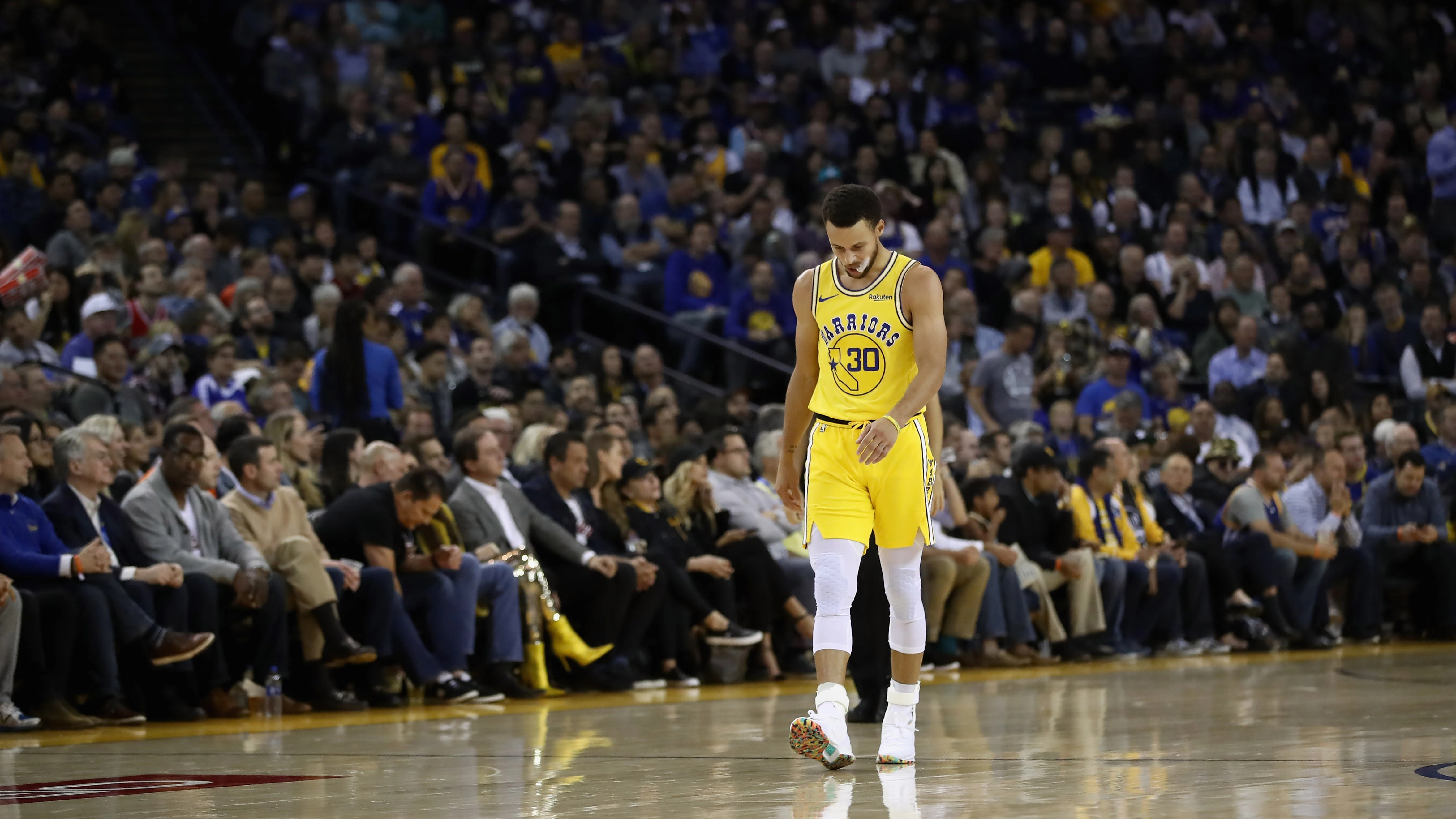 Stephen Curry, en el duelo ante los Bucks