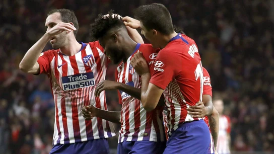 El Atlético celebra un gol El Atlético celebra un gol
