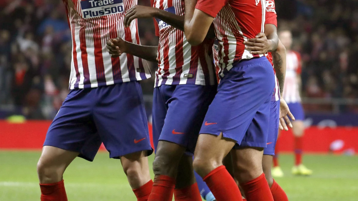 El Atlético celebra un gol