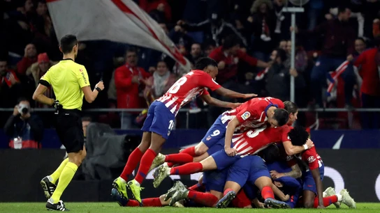 El Atlético celebra un gol El Atlético celebra un gol