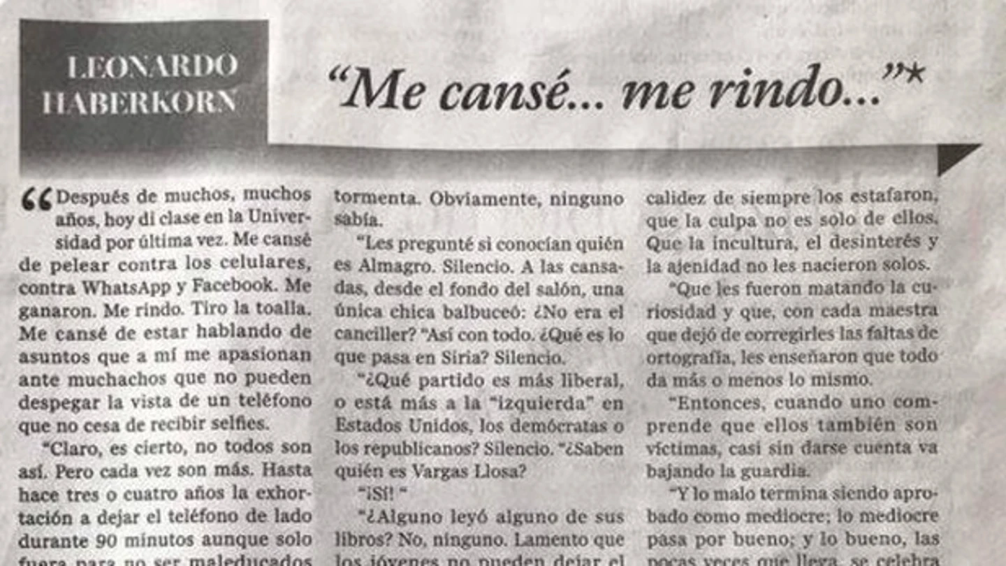 Imagen de la carta de renuncia de un profesor universitario Imagen de la carta de renuncia de un profesor universitario