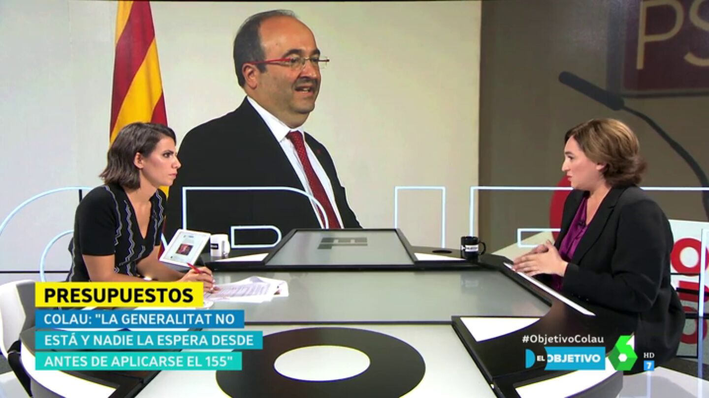 Ada Colau, sobre el apoyo a los Presupuestos: "Interpelo a la responsabilidad de la Generalitat porque la clase trabajadora no tiene la culpa"