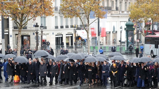 Los líderes internacionales en la conmemoración del armisticio que puso fin a la I Guerra Mundial Los líderes internacionales en la conmemoración del armisticio que puso fin a la I Guerra Mundial