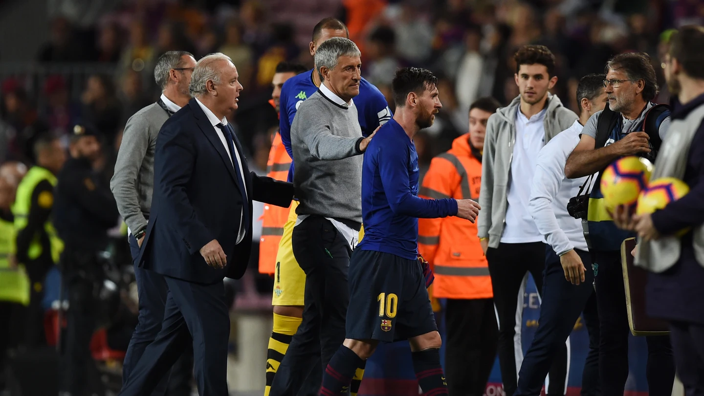Quique Setién, tras la victoria ante el Barcelona Quique Setién, tras la victoria ante el Barcelona