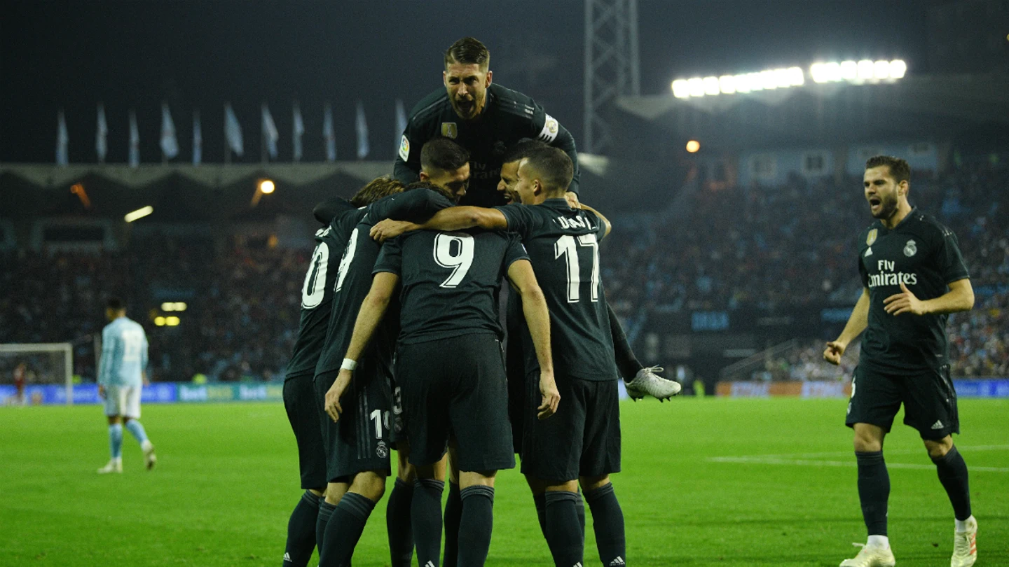 El Real Madrid celebra un gol El Real Madrid celebra un gol