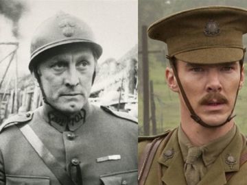 El actor Kirk Douglas en 'Senderos de Gloria' y Benedict Cumberbatch en 'Caballo de Batalla' El actor Kirk Douglas en 'Senderos de Gloria' y Benedict Cumberbatch en 'Caballo de Batalla'