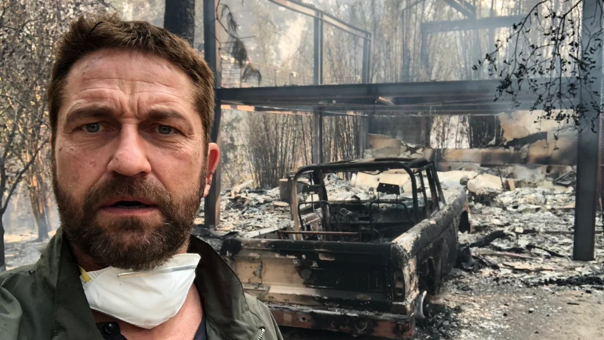 Gerard Butler muestra su casa calcinada