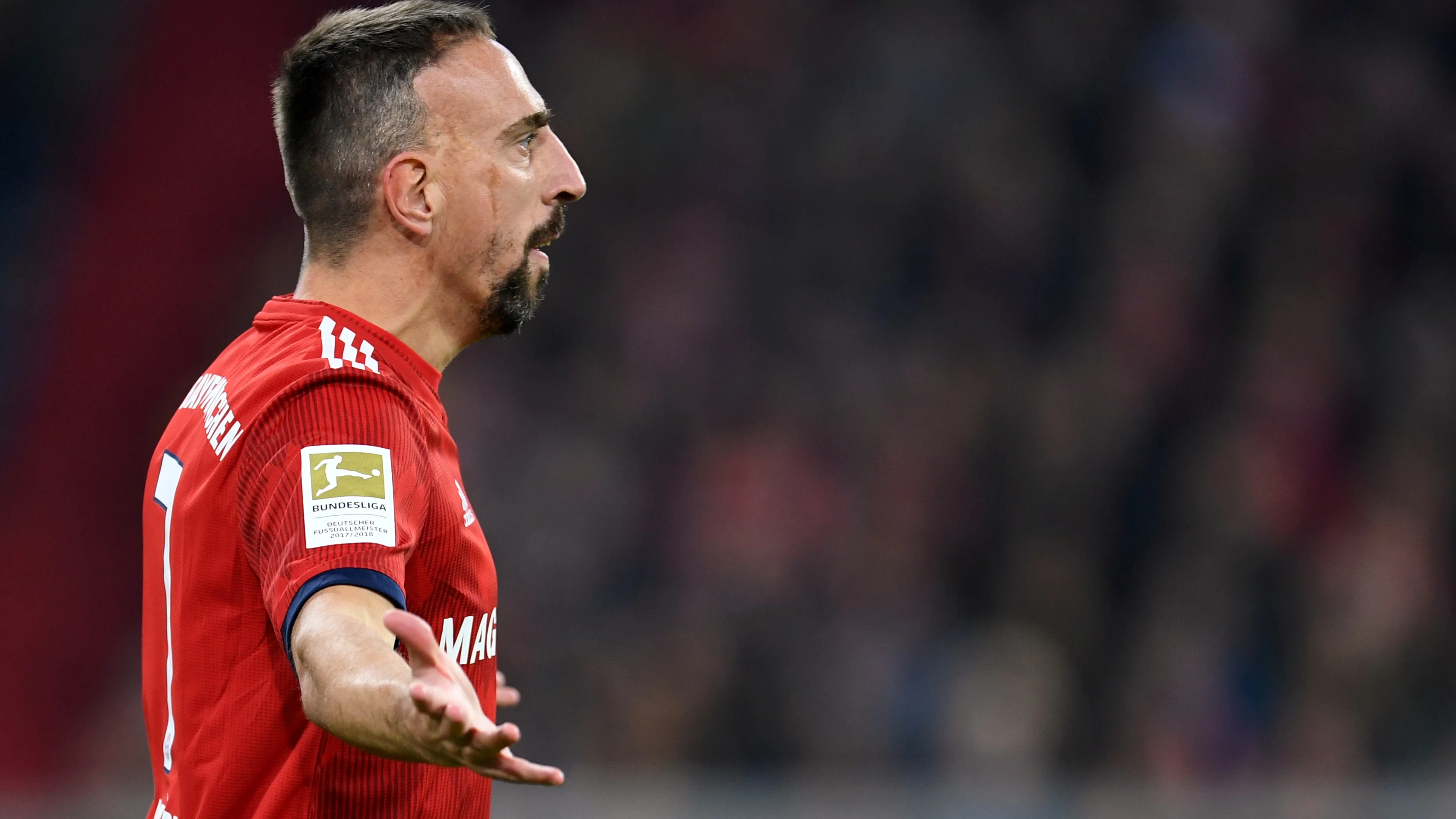 Ribery, durante un partido del Bayern