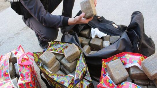 Parte del hach&iacute;s requisado en Villafranca de Ebro