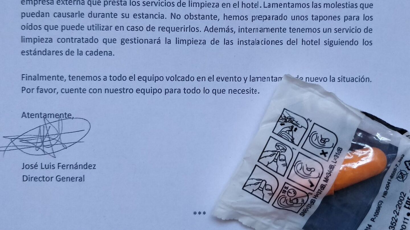 Un hotel de Bilbao regala tapones para los o&iacute;dos por una huelga de las Kellys