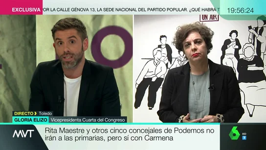 Gloria Elizo, sobre la decisión de Rita Maestre: "Queremos construir el cambio, las ambiciones personales tienen que estar en otro espacio" Gloria Elizo, sobre la decisión de Rita Maestre: "Queremos construir el cambio, las ambiciones personales tienen que estar en otro espacio"
