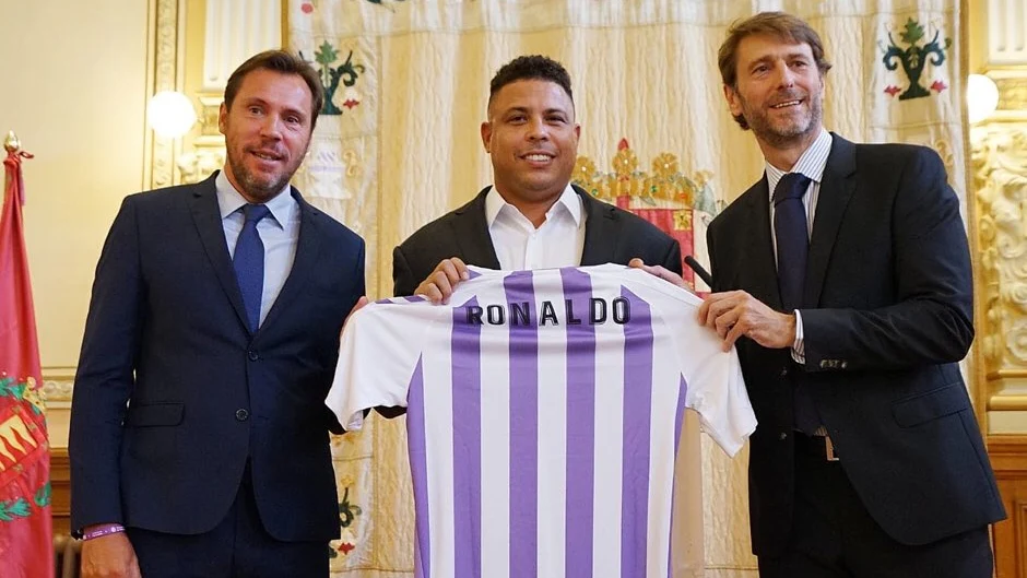 Ronaldo, en su presentación como máximo accionista del Valladolid