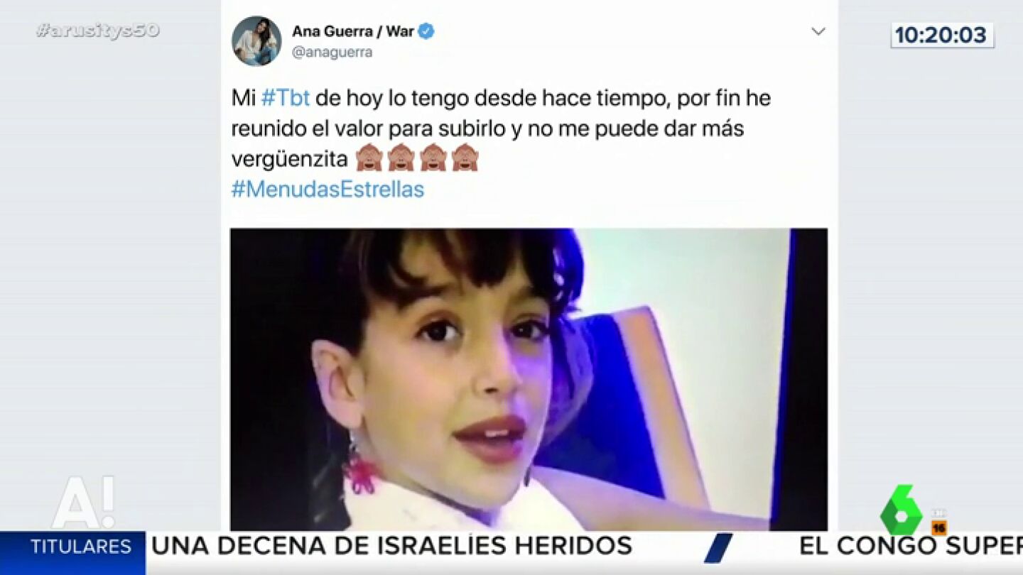 El adorable v&iacute;deo de una peque&ntilde;a Ana Guerra participando en 'Menudas Estrellas' 
