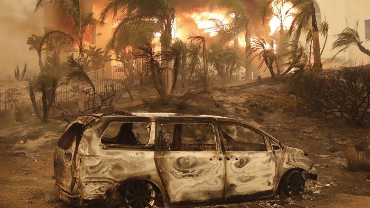 Efectos provocados por el incendio de California
