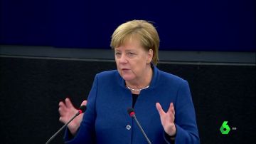 Contundente mensaje de Merkel en el Parlamento europeo
