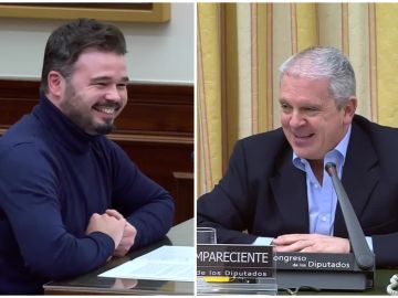 A la izquierda, Gabriel Rufián, diputado de ERC; a la derecha, Pablo Crespo, considerado 'número 2' de Gürtel