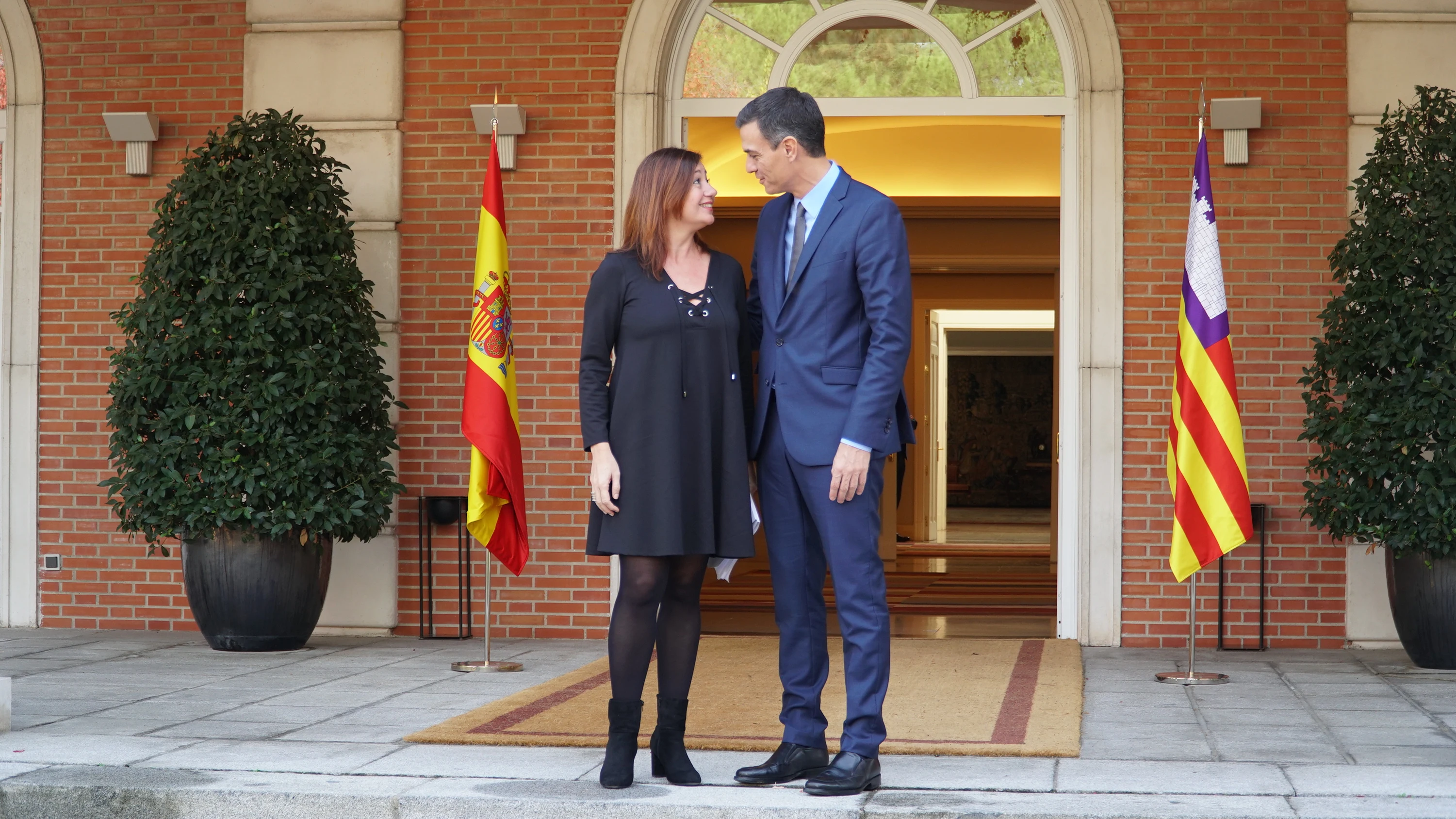 Francina Armengol recibida en Moncloa por el Presidente Pedro Sánchez