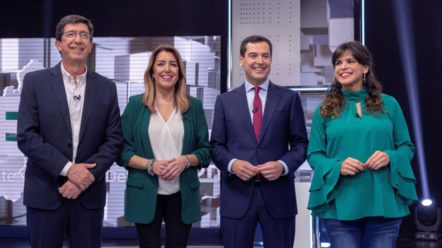 Debate entre PP, PSOE, C's y Adelante Andaluc&iacute;a. 