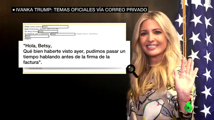 Ivanka Trump usa su cuenta personal para mandar correos sobre asuntos oficiales a miembros del gobierno