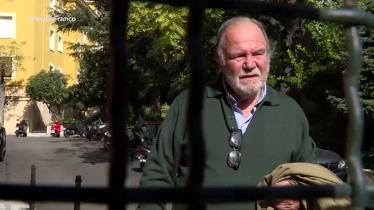 Juan Chicharro, presidente de la Fundación Franco, a las puertas de la sede Juan Chicharro, presidente de la Fundación Franco