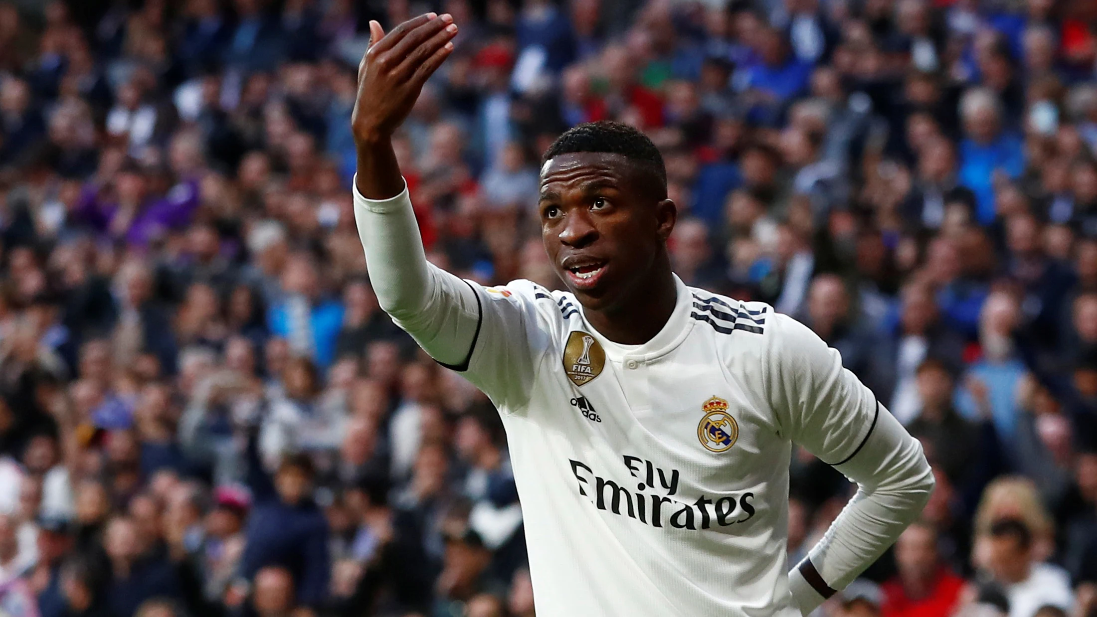 Vinicius, durante un partido con el Real Madrid