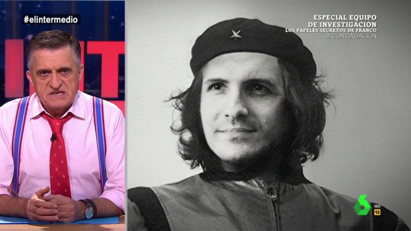 El Gran Wyoming analiza "el r&eacute;gimen comunista de Pablo Ch&eacute; Casado": "Alg&uacute;n d&iacute;a se har&aacute;n polos con esta imagen para jugar al p&aacute;del"