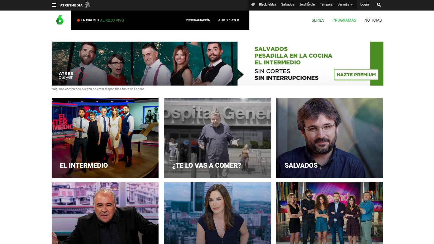 Las portada de programas de laSexta.com