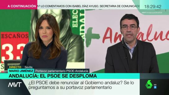 Mario Jim&eacute;nez: "No ser&iacute;a razonable que la direcci&oacute;n del partido no estuviera respaldando al PSOE de Andaluc&iacute;a"