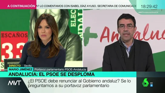 Mario Jiménez: "No sería razonable que la dirección del partido no estuviera respaldando al PSOE de Andalucía" Mario Jiménez: "No sería razonable que la dirección del partido no estuviera respaldando al PSOE de Andalucía"