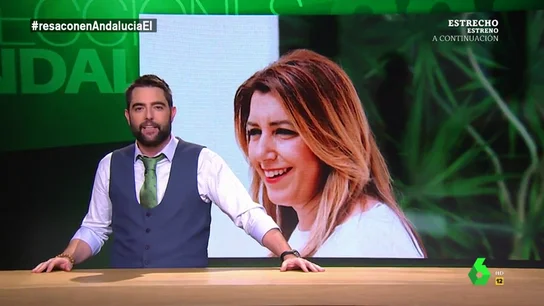 Dani Mateo defiende el "optimismo" de Susana Díaz: "Menos leer la Constitución y más leer a Paulo Coelho" Dani Mateo defiende el "optimismo" de Susana Díaz: "Menos leer la Constitución y más leer a Paulo Coelho"