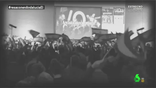 El nodo de El Intermedio narra el ascenso de Vox: "La capital hispalense fue testigo de los triunfos del partido cristiano y decente" El nodo de El Intermedio narra el ascenso de Vox: "La capital hispalense fue testigo de los triunfos del partido cristiano y decente"