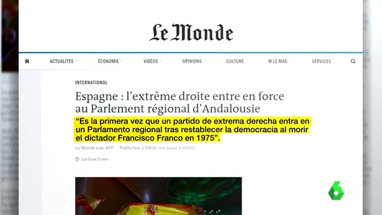 Noticia de Le Monde sobre las elecciones andaluzas Noticia de Le Monde sobre las elecciones andaluzas