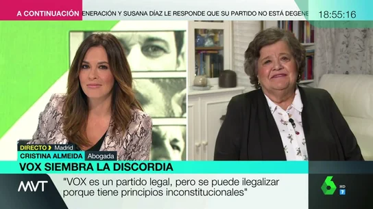Cristina Almeida, sobre el discurso de Vox: "Si echan a los migrantes, ¿quién va recoger la fruta de los invernaderos?" Cristina Almeida, sobre el discurso de Vox: "Si echan a los migrantes, ¿quién va recoger la fruta de los invernaderos?"